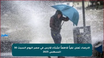 الأرصاد تعلن نفياً قاطعاً لشتاء قارس في مصر اليوم السبت 30 أغسطس 2025
